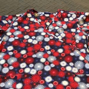 Floral XL Scrub Top